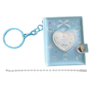 Imagem de Álbum de Fotos Pequeno - Porta-retrato Portátil Em Pvc Com Pendente | Suporte de Bolso para 32 Fotos - Para Aniversário Casamento dos Namorados Uso Diário Viagem Crianças Adultos