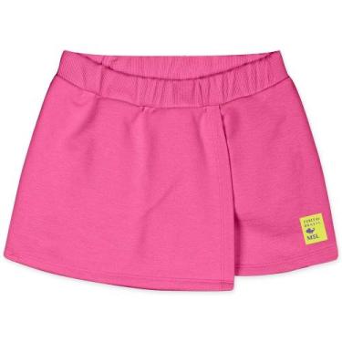Imagem de Short-Saia Com Aroma Moletom Infantil Feminino Marisol - 1P, 1P, Rosa