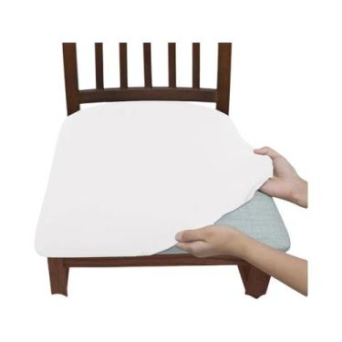 Imagem de Capa De Cadeira De Seda Leiteira Elástica De Cor Sólida, À Prova De Po