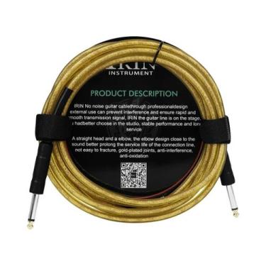 Imagem de Cabo De Guitarra Multicolorido 3/6/10M Com Conector Jack, Redução De R
