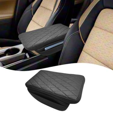 Imagem de QianBao Capa de console central compatível com Chevy Equinox 2025 2026 capa de apoio de braço almofada de console central de couro protetor de caixa de assento com bolsos bolsa de armazenamento