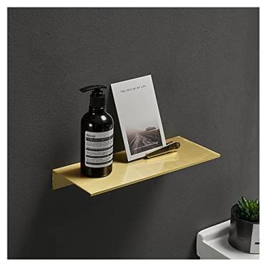 Imagem de Suporte de banheiro prateleira de chuveiro de parede organizador de prateleira de banheiro (cor: 30 cm ouro escovado)