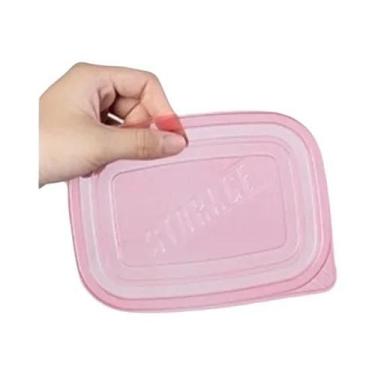 Imagem de Conjunto De 6 Recipientes Plásticos Retangulares Coloridos De 709ml Pa