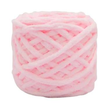 Imagem de Fio De Tricô Chenille Macio 100g, Algodão E Lã Para Tricô Manual De Ca