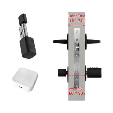 Imagem de Fechadura De Impressão Digital Bluetooth Ajustável RAYKUBE V1 Com Senh