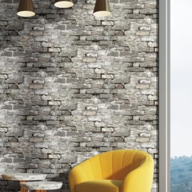 Imagem de Papel de Parede Modern Art Beco de Tijolo UC3836 - Rolo: 10m x 0,52m