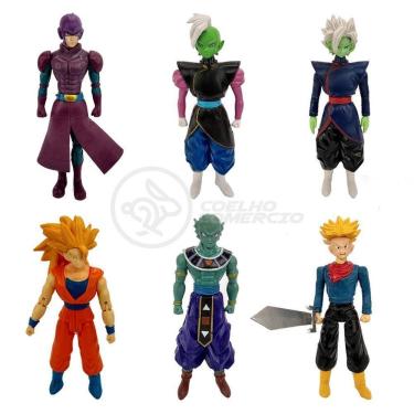 Imagem de Kit 6 Bonecos Dragon Ball Super Goku Ssj3, Zamasu
