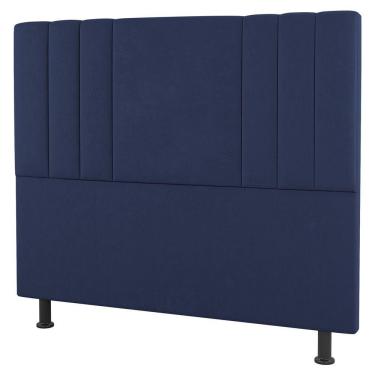 Imagem de Cabeceira Cama Box Casal Queen Size Grace 160cm Suede Azul