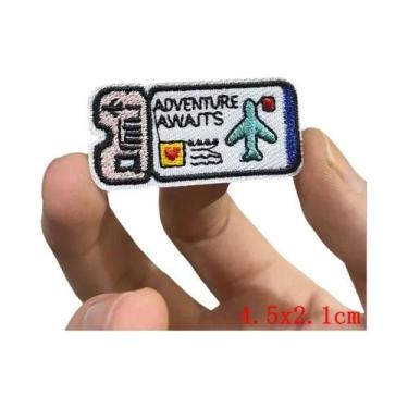 Imagem de Patch Bordado Termocolante De Garrafa De Vinho Tinto, Emblemas De Teci