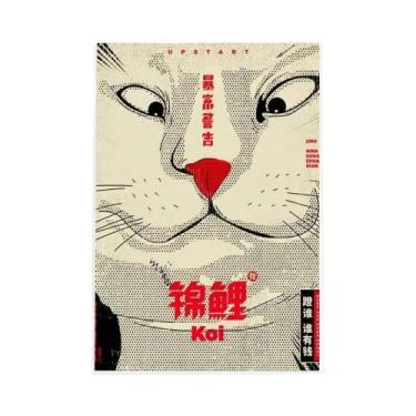 Imagem de Pôster Musical De Gato Tigre Japonês, Moderno, À Prova D'água, Arte De