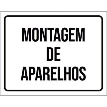 Imagem de Kit 10 Placa Acm Montagem De Aparelhos Setor 18X23 - Sinalizo