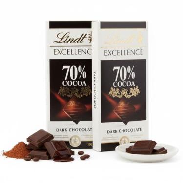 Imagem de Kit 2 Chocolate Suiço Lindt Excellence Dark 70% 100G