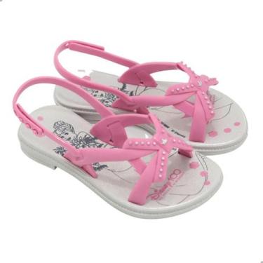Imagem de Sandália Grendene Disney Castelo Real Infantil Cinza Rosa - Grendene K