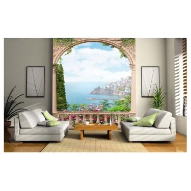 Imagem de Papel De Parede Paisagem Digital Jardim Mar 3D Dav26