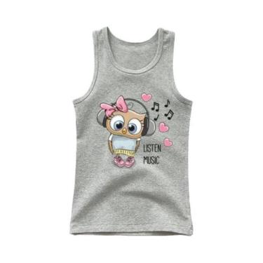 Imagem de Camiseta Regata De Algodão Sem Mangas Para Meninas Com Estampa De Coru