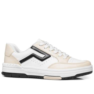 Imagem de Tênis Pegada Feminino em Couro Branco 212609-06-Feminino