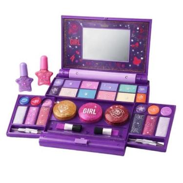 Imagem de Kit estojo de maquiagem infantil com espelho e acessórios - APOLLO'S E