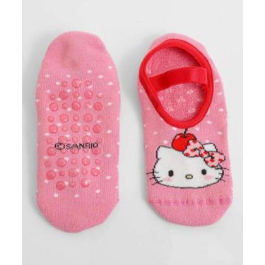 Imagem de Meia Sapatilha Feminina Antiderrapante Hello Kitty Ros-76152 - Sanrio,