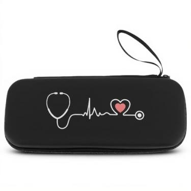 Imagem de Estojo Rígido para Estetoscópio, Estojo Rígido para Estetoscópio Classic III, para Estetoscópio Cardiology III Estojo de Transporte Com Bolso de Malha