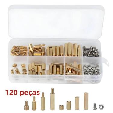 Imagem de Parafusos De Aço Inoxidável M3, Porcas, Espaçadores Sextavados De Latã