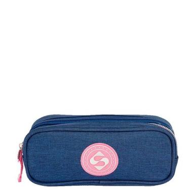 Imagem de Estojo 2 Compartimentos Sestini Trend Azul - Jeans, Azul