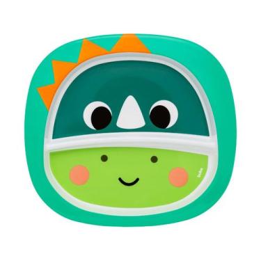 Imagem de Pratinho Infantil com Divisória para Micro-Ondas 350 ml Buba, Verde, D