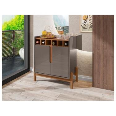 Imagem de Bar Lizz Cinza Perola/Cedro - Casa D, Cinza Pérola e Cedro