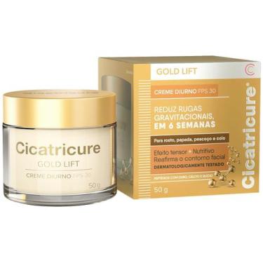 Imagem de Creme Facial Gold Lift Diurno Fps 30 50g Cicatricure Ouro