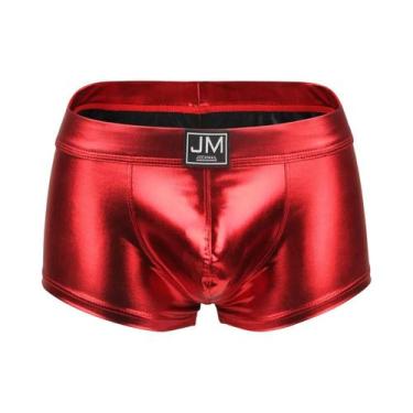 Imagem de Cuecas Boxer Masculinas Em Couro PU, Calções De Banho Sexy - JOCKMAIL,