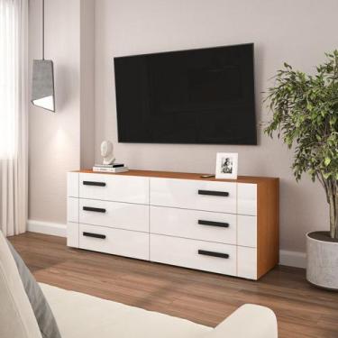 Imagem de Rack para TV até 65 Polegadas 150,1cm Comoda com 6 Gavetas Lisboa - Po