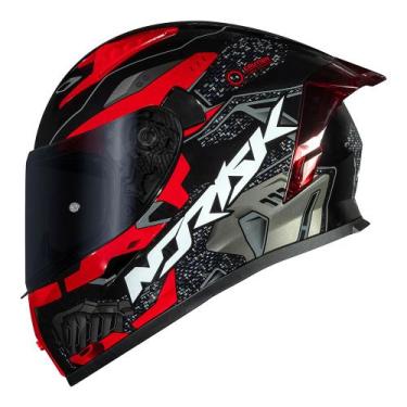 Imagem de Capacete Norisk Flow Robot Preto e Vermelho, 62