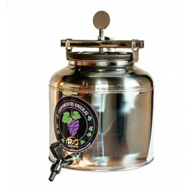 Imagem de Dorna/Reservatório/Pipa de vinho 10 litros - RG Mquinas LTDA, Inox 304