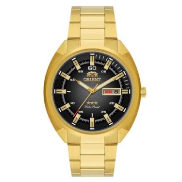 Imagem de Relógio orient masculino automatico dourado nh3gg006 p1kx