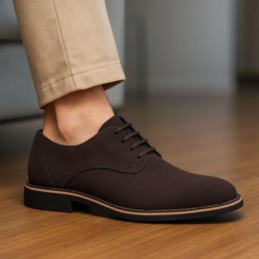 Imagem de Sapato Social Casual Masculino Derby Oxford Em Camurça Super Leve E Ma