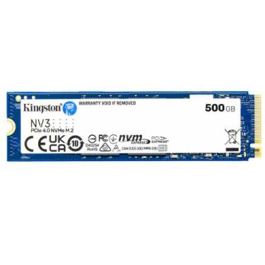 Imagem de SSD Kingston 500GB Nv3 M2 Nvme M.2 2280 PCIe 4, Leitura 5000mbs, Grava