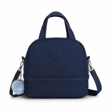 Imagem de Bolsa Térmica Feminina Compacta Moderna Com Alça Ajustável e Divisória