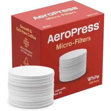 Imagem de AeroPress Filtros de Papel Branco para Cafeteira – Filtros de Café Compostáveis, Livres de Cloro, Compatíveis com Cafeteiras Manuais AeroPress Padrão, Pacote com 350 Unidades