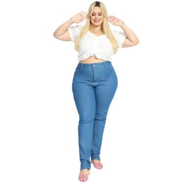 Imagem de Calça biotipo jeans feminina skinny plus size, 48