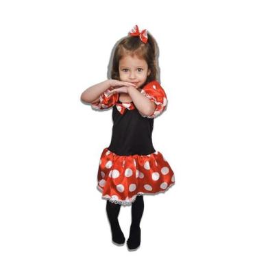 Imagem de Fantasia Infantil Minnie Mouse Menina Vestido Disney World - Brink Mod