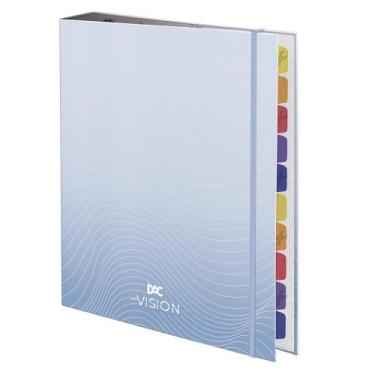 Imagem de Fichário Universitário Vision com elástico 46 folhas DAC, Azul