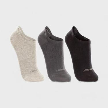 Imagem de Kit com 3 Pares de Meia Sapatilha Invisivel Lupo, 0905, 41a44
