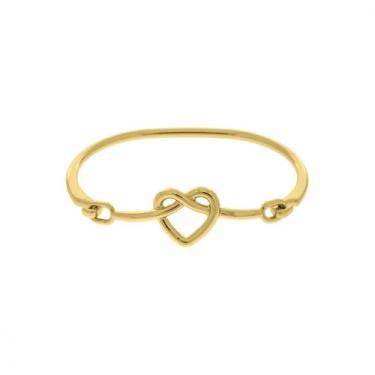 Imagem de BRACELETE CORAÇÃO-BANHO VERNIZ ITALIANO / COR:Ouro 68mm, com medida in