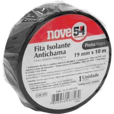Imagem de Fita isolante antichama 19mm x 10m preta 954 1137191074 - NOVE54