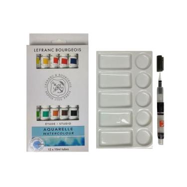 Imagem de Kit Tinta Aquarela Tubo + Godê + Pincel Reservatório - NoBrand, Kit Ti