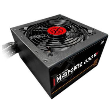Imagem de Fonte Gamer Kalkan Maxpower 650W ATX 80 Plus Bronze Cabos Flat Preto, 