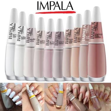 Imagem de Esmaltes Impala Tons Claros e Nude Cores Delicadas e Elegantes Esmalte