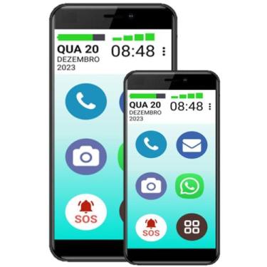 Imagem de Vovô&vovófone 4g 64gb tela grande 6.5 faz chamada de video - Multilase