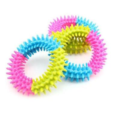 Imagem de Brinquedo Para Cães Argola Para Morder Colorido Napi M-105