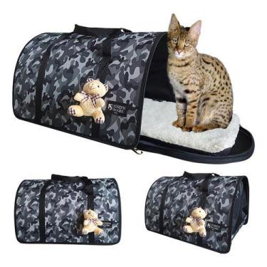 Imagem de Bolsa Transporte Pet Luxo Cães E Gatos Avião Preto rf04-2 - Joseph Mar