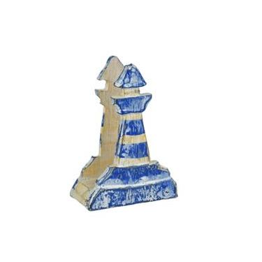 Imagem de Porta Guardanapo De Farol Em Pátina Azul 11X9cm - Batuan
